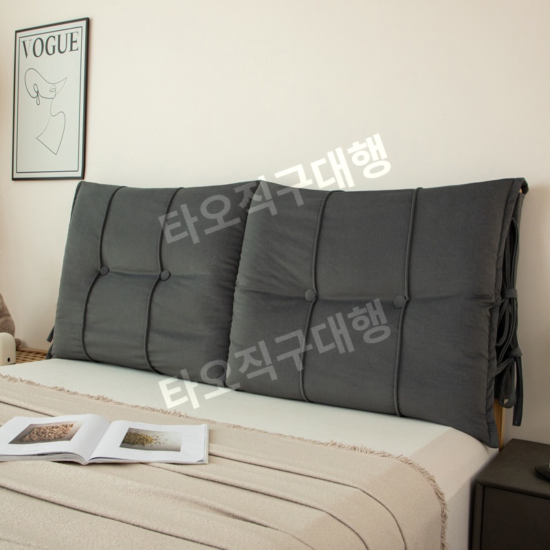 침대벽쿠션 머리 등쿠션 침실 머리맡 인테리어 침대헤드쿠션 헤드쿠션 쿠션 대형 헤드 - 상품 이미지