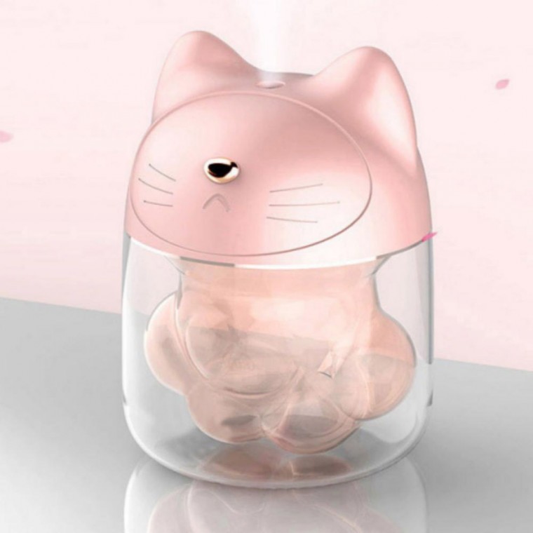 귀여운 고양이 미니 USB 탁상용 사무실 가습기 무드등 - 상품 이미지
