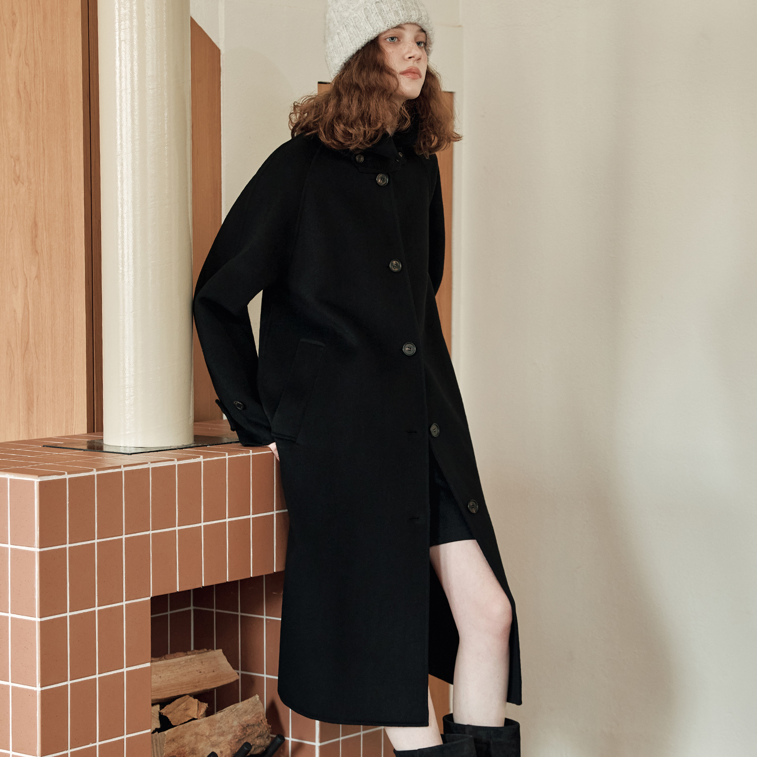 [제로스트릿] [2컬러] 핸드메이드 메이플 울 롱 코트 HAND MADE MAPLE WOOL LONG COAT