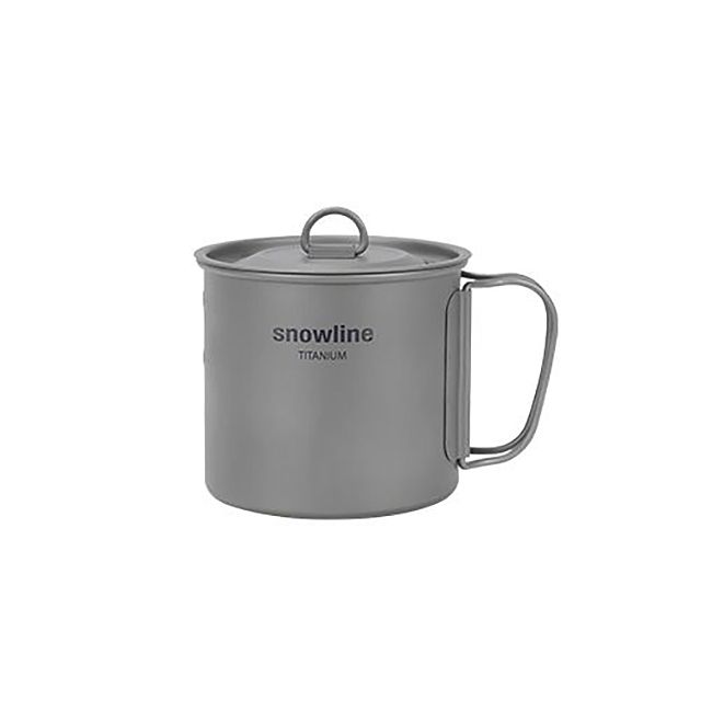 스노우라인 티타늄 머그컵 캠핑 등산 백패킹 아웃도어 초경량 휴대용 컵 600ml, 그레이 - 상품 이미지