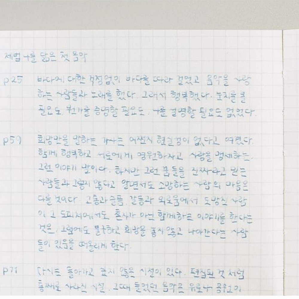 B6 라인 유선 그리드 모눈 일기장 필사 노트 - 상세 이미지 5