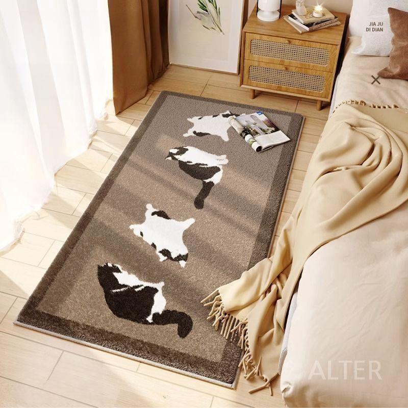 포인트 고양이 침실 잔디 러그 단모 A 60x120cm - 상세 이미지 2