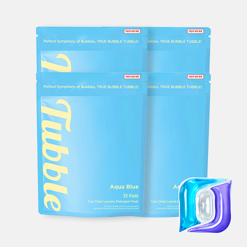 터블 트루클린 캡슐세제 아쿠아블루 실내건조용 35개입X4 (총140개입) - 상품 이미지