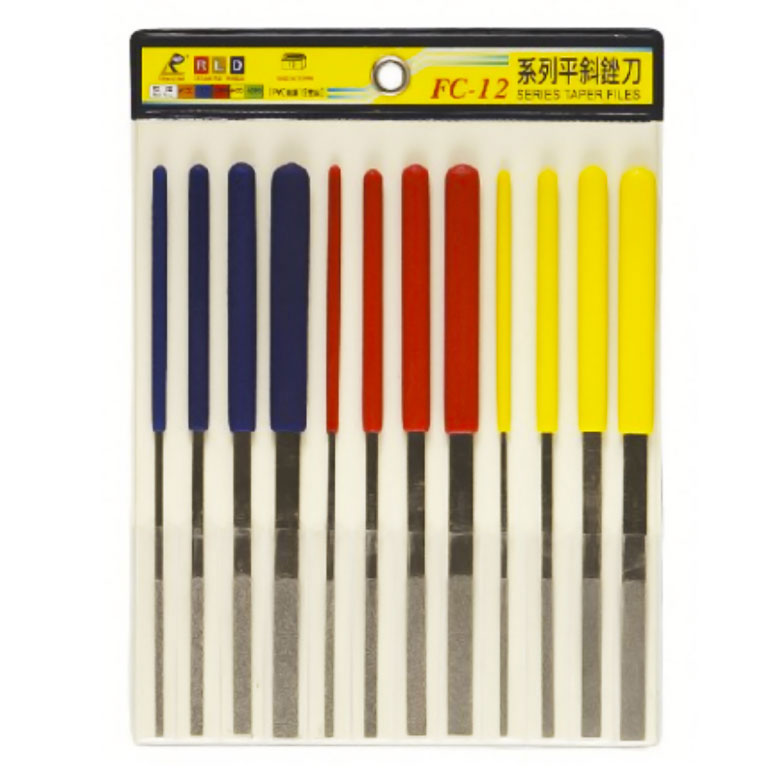 렉스리 다이아몬드줄 야스리 핸드 테퍼파일 12pcs FC-12 - 상품 이미지