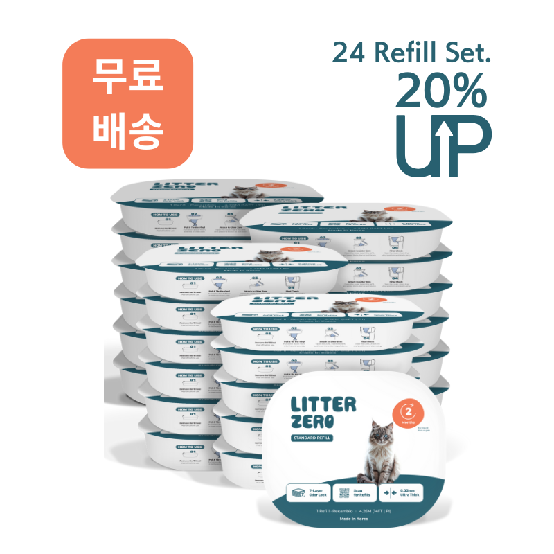 펫츠놀로지 리터제로 전용 리필 24개 - 메인 이미지
