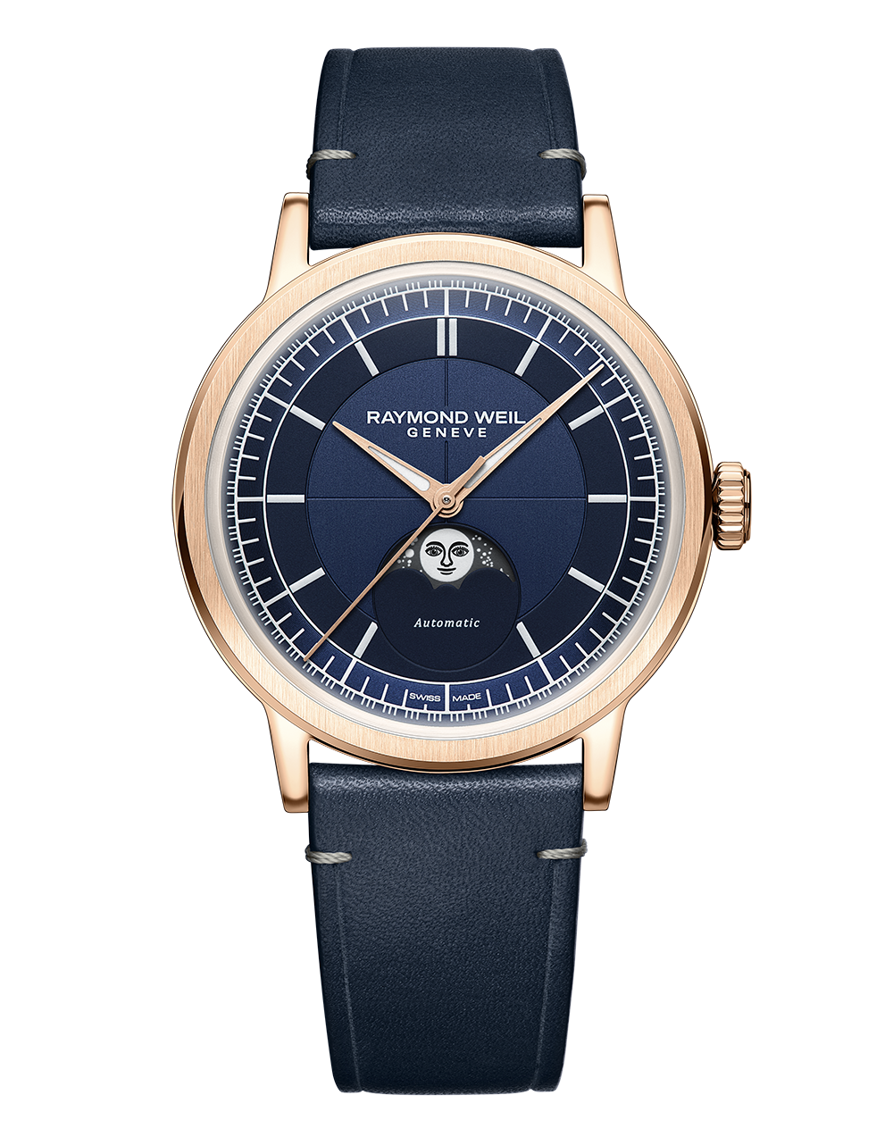 [레이몬드웨일] 밀레짐 문페이즈 오토매틱 39mm 미드나잇블루
