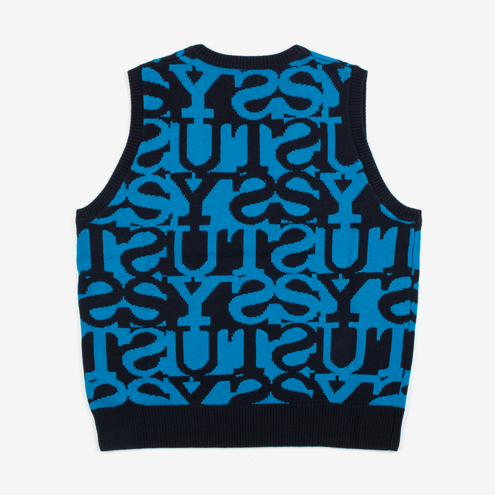 스투시 STACKED SWEATER VEST 베스트 117192-DARKNAVY - 상세 이미지 2