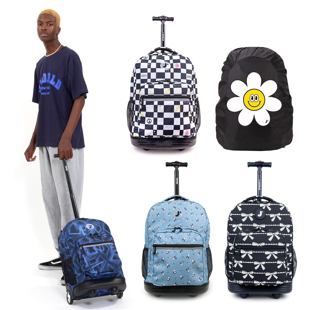 제이월드뉴욕 18인치 롤링백팩 신학기 학원가방 기내용 여행캐리어 출장 트롤리