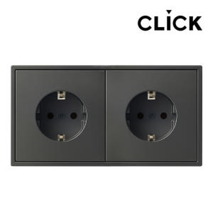 클릭 콘센트 2구 다크그레이 스위치 전기 CLICK 일렉트릭 인테리어 유... 실사용 후기 | 효과 있을까? - 상품 이미지 1