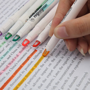 [보이는] 투명 형관펜 연한 얇은 형광팬 세트 실사용 후기 | 효과 있을까? - 상품 이미지 1