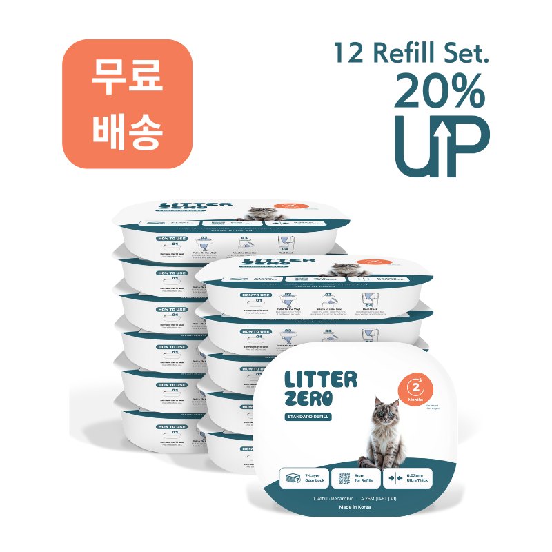 펫츠놀로지 리터제로 전용 리필 12개