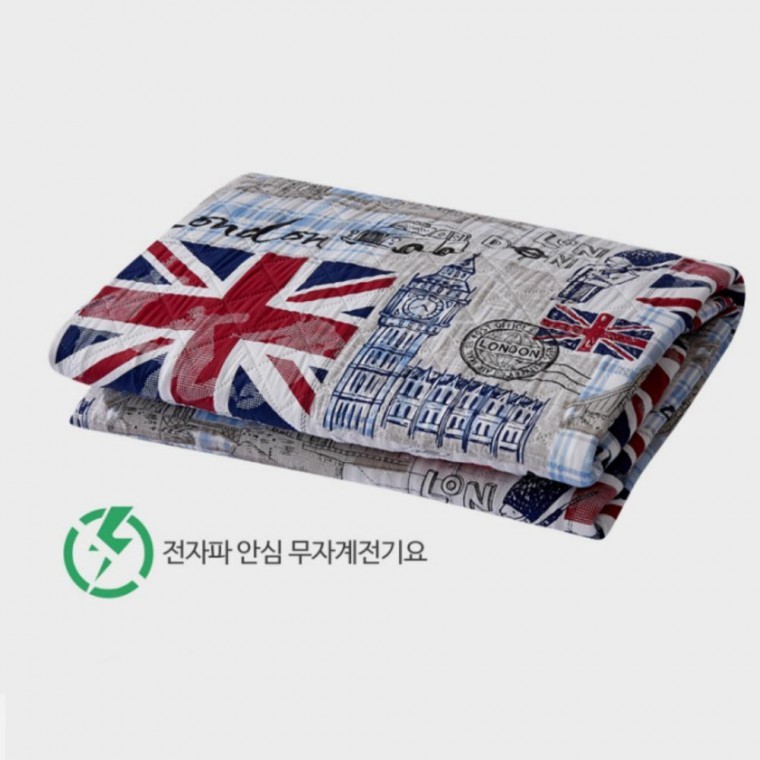 매트 차단난방 병원 침대용 영국 전자파 온열 135x180 바닥 한파 환자 면혼방 전기 장판 2인 전기매트 - 메인 이미지