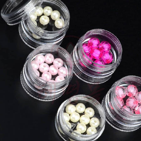 [혜명만물마트] 원형케이스 5단 소형 굿즈 악세사리보관 미니소품케이스 귀걸이케이스 단추보관함