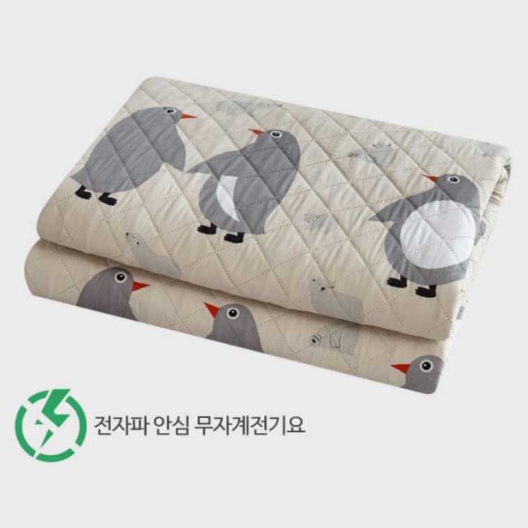 무자계 전기매트 한파 싱글/전기요 펭귄면혼방 온열매트난방 보온 - 상품 이미지