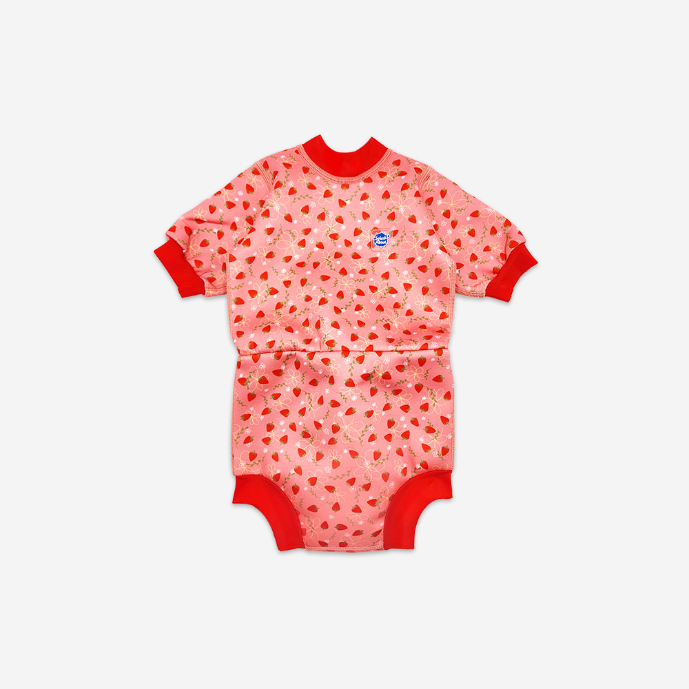 스플래쉬어바웃 해피내피 웻슈트 스트로베리필드 4계절 체온보호 유아웻슈트 아기수영복 - 상품 이미지