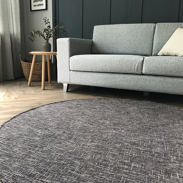 쟈가드 트위드 원형 러그 4컬러 5사이즈 국산 슬럽사 사계절 퍼플, 120cm