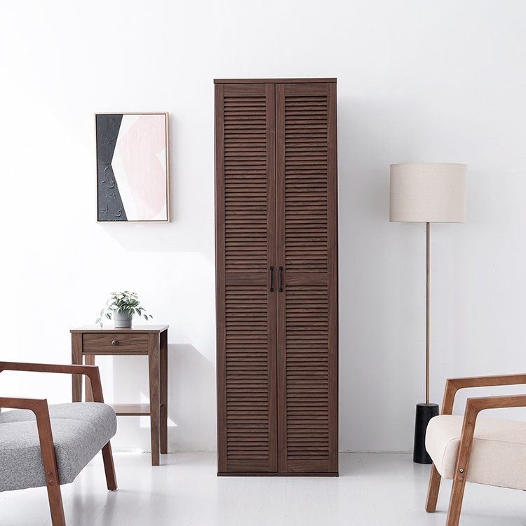 헤인 옷장 2문 60195 600mmx590mmx1950mm, 2단, 브라운월넛베니어 1807.5093 - 상세 이미지 3