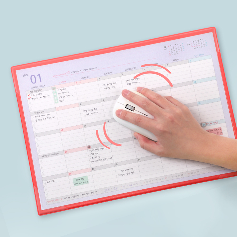 2026년 먼슬리 데스크매트 월간 달력 스케줄러 책상 마우스패드 캘린더 플래너 상세 이미지 5