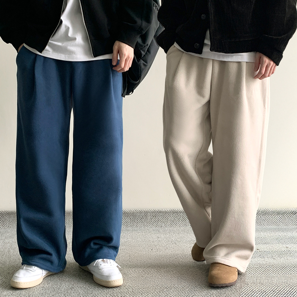 1+1 남성기모바지 남자와이드팬츠 보아털바지 벌룬팬츠 - 상품 이미지
