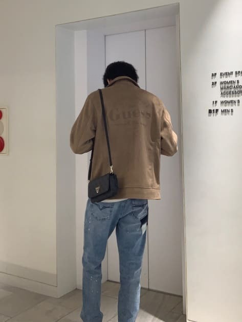 게스 GUESS 남성 헤링턴 스웨이드자켓 - 상세 이미지 3