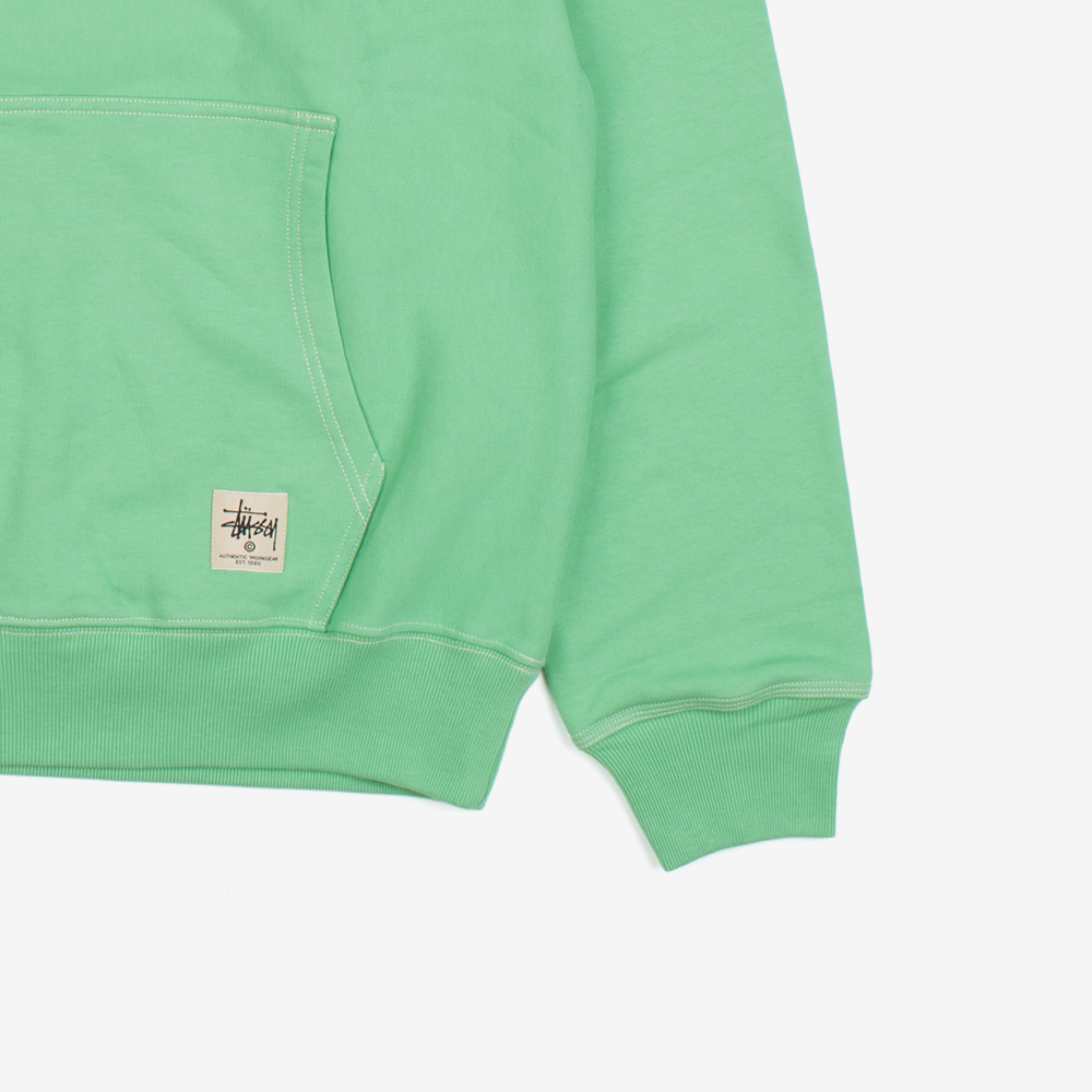 스투시 CONTRAST STITCH LABEL HOOD 후드티 118459-ZEPHYRGREEN