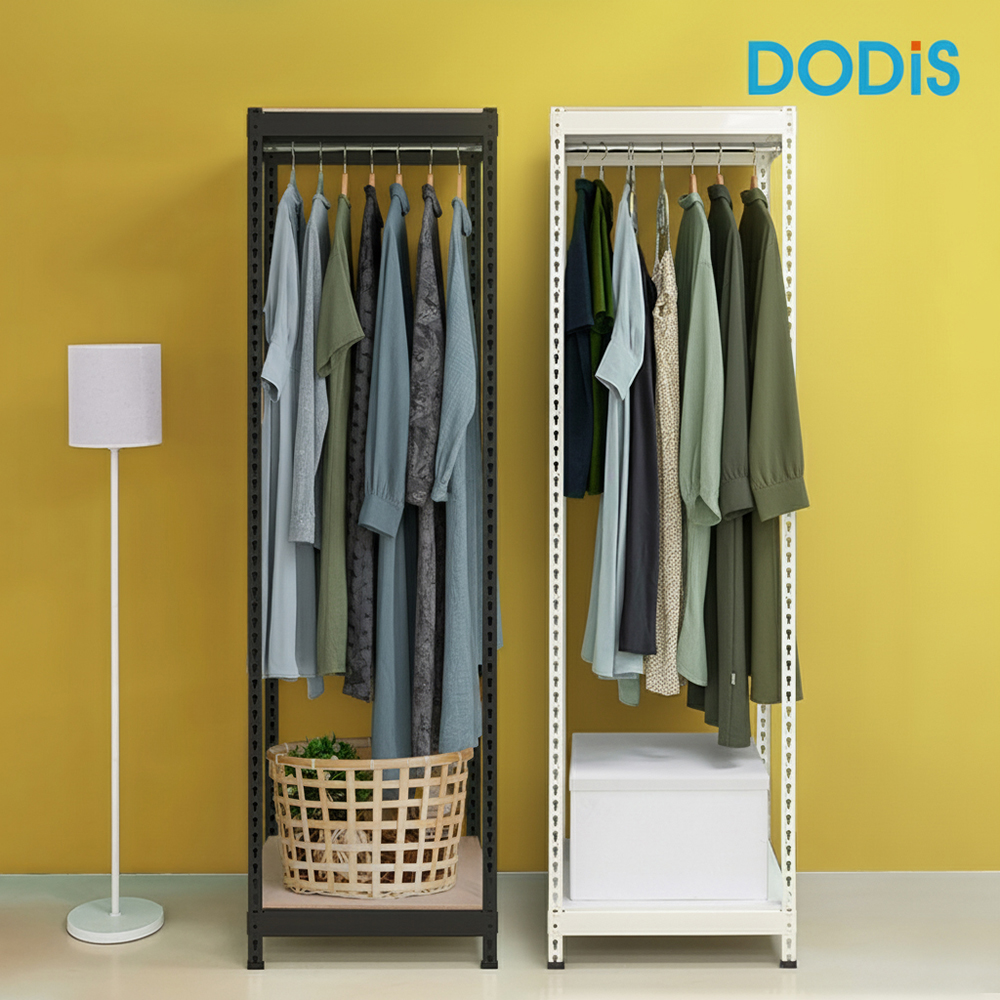 뮤트 시스템행거 드레스룸 옷걸이 조립식 철제 드레스룸 선반 튼튼한 행거 12005002100 - 상품 이미지