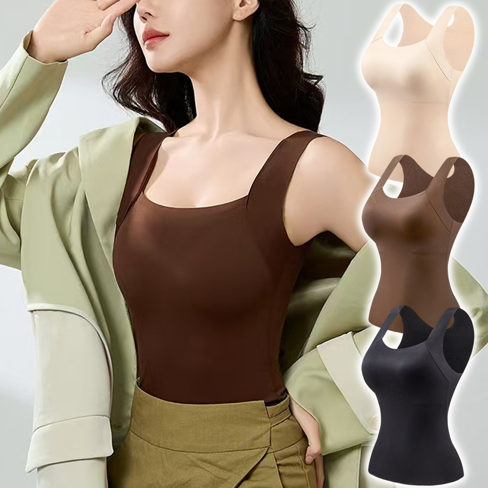 비엠 1+1 여성 기모나시티 심리스 캡내장 브라탑나시 기모캡나시