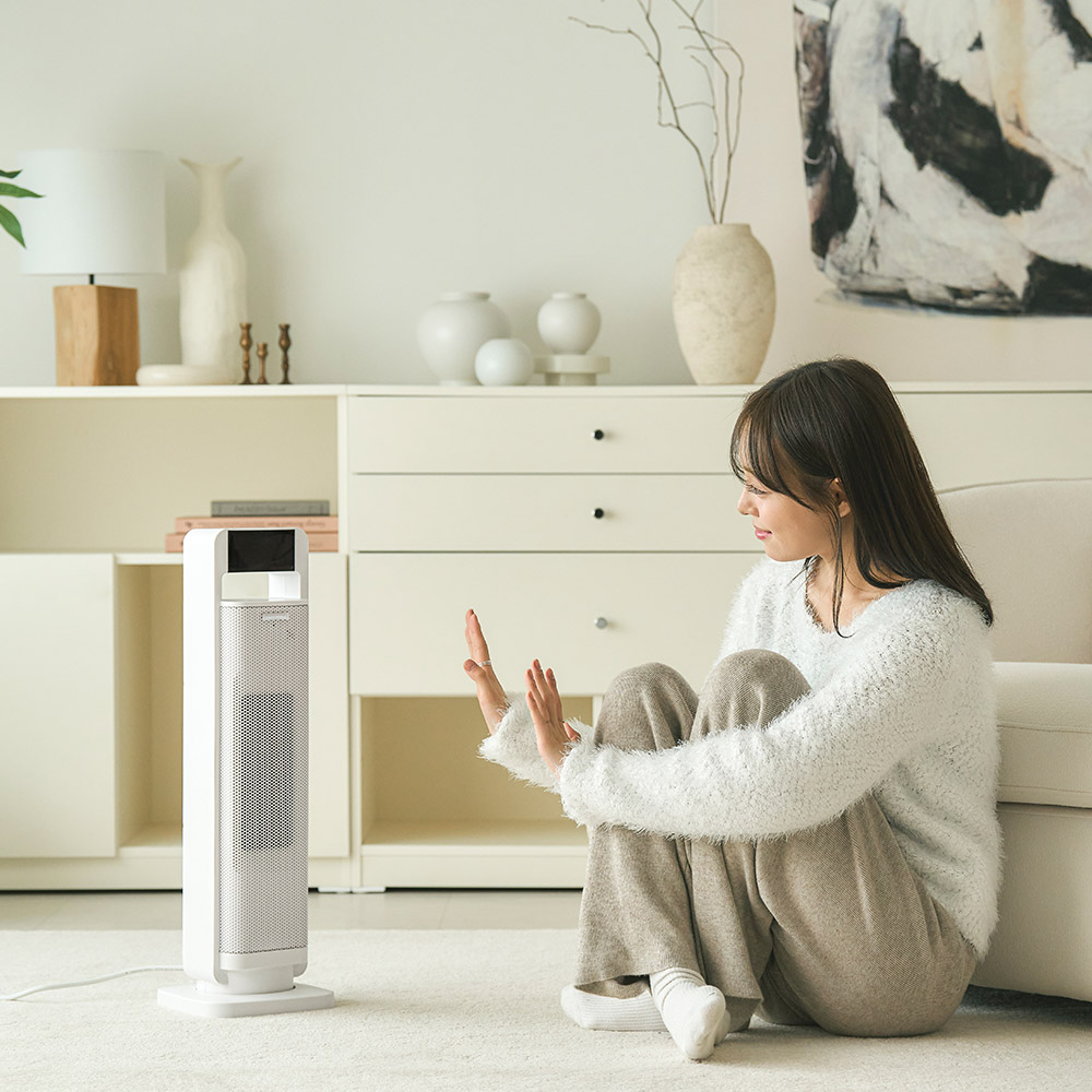 홈리아 온풍기 PTC 가정용 히터 사무실 전기 캠핑 미니 원룸 소형 거실 저전력