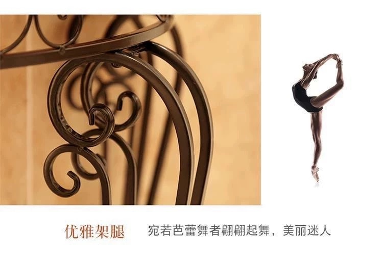 반원형 콘소 테이블 골드프레임 엔틱 현관 거실장식장 슬림형 복도 장식 검정 60x30x70 - 상세 이미지 4