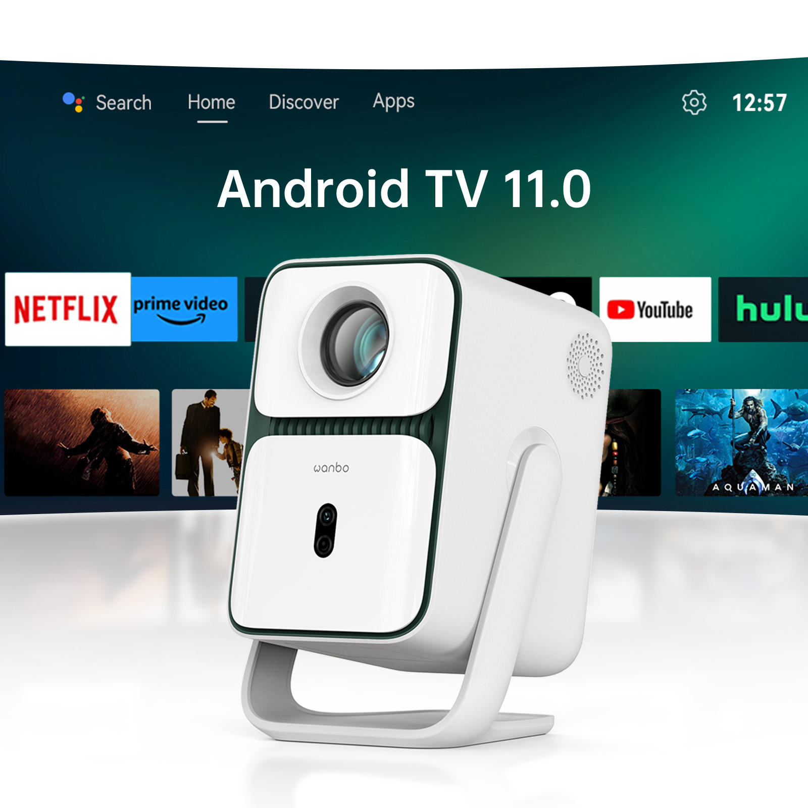 완보 T2 Ultra 안드로이드 빔프로젝터 1080P FHD 40Hz 120도 회전 프로젝션 OTT - 상세 이미지 2
