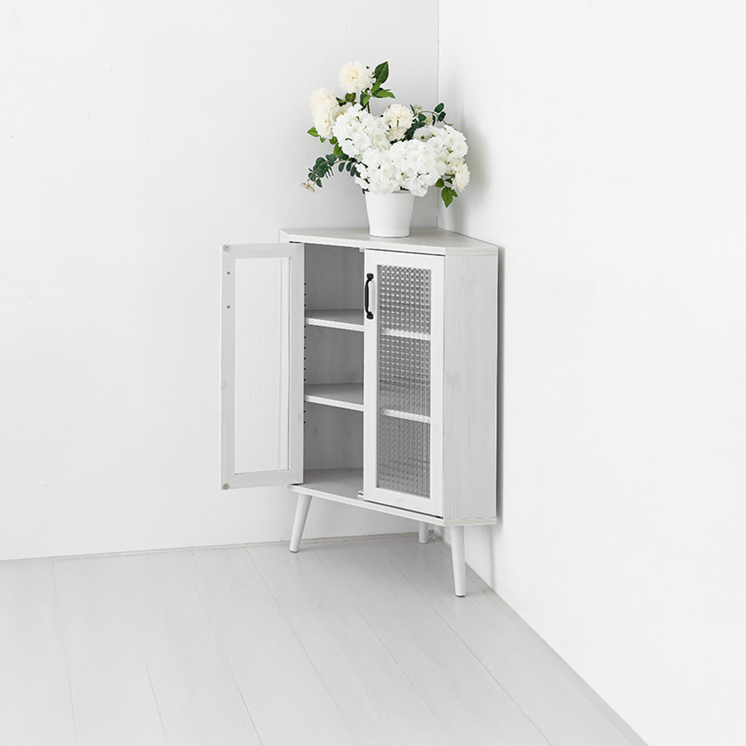폴라보 코너수납장 2문 CAM9470C 705x460x940mm, 1단, 화이트파인베니어 0384.8285 - 상세 이미지 5