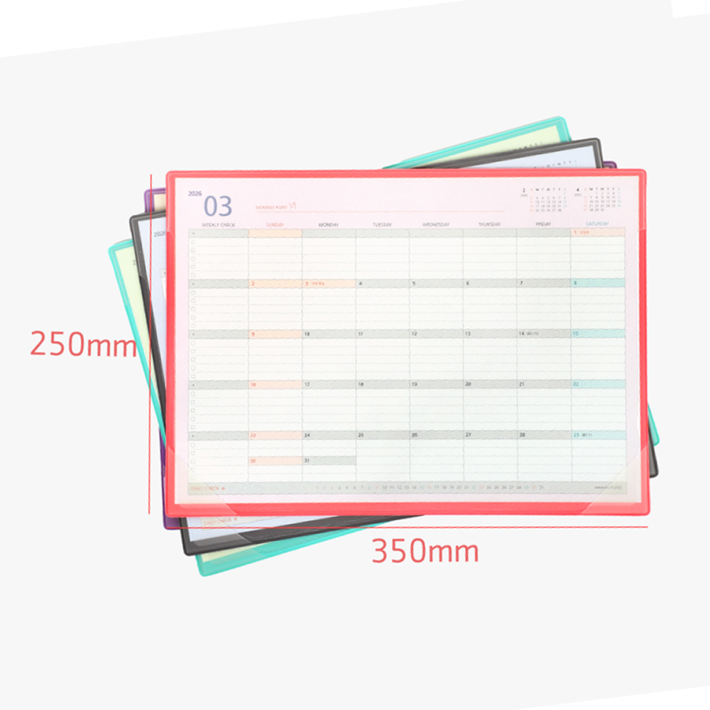 2026년 먼슬리 데스크매트 월간 달력 스케줄러 책상 마우스패드 캘린더 플래너 상세 이미지 3