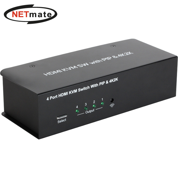 강원전자 넷메이트 HDMI KVM 4:1 스위치(USB/리모컨/PIP/케이블 포함) NM-HK04P - 상품 이미지