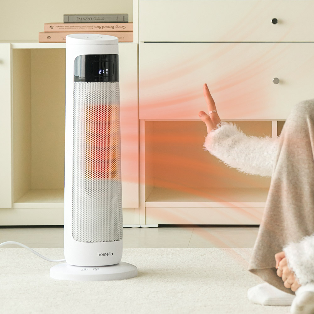 홈리아 가정용 온풍기 전기 사무실 PTC 소형 거실 미니 캠핑 원룸 저전력