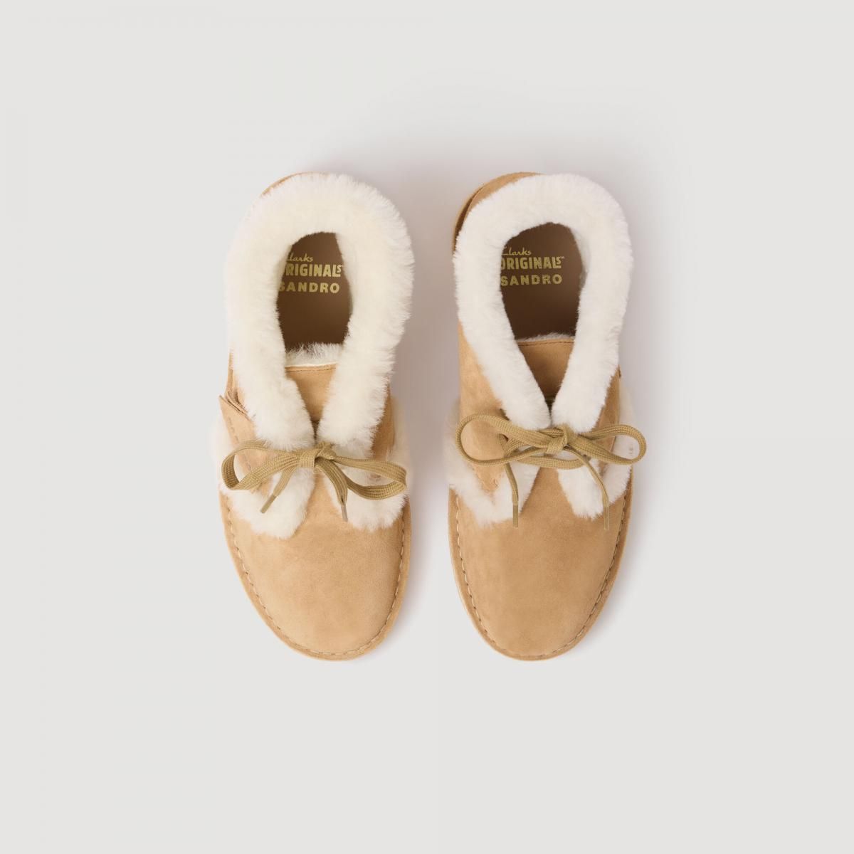 산드로 프리미엄 시어링 앵클부츠 베이지 SFACH01399_16 BEIGE - 상세 이미지 3