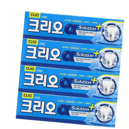 구취제거 알파솔루션플러스 치약 4입 크리오 120g