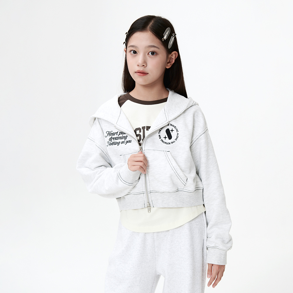 [더데이걸] 크롭 후드 집업 TGJM24802_7358 - 상세 이미지 2