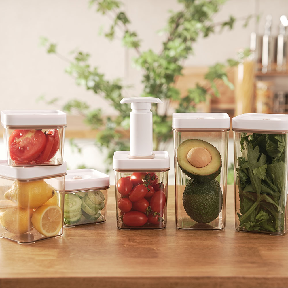 인블룸 수동 진공 밀폐용기 진공용기 풀세트(450ml/750ml/1300ml+펌프) 4종 1세트 - 상세 이미지 2