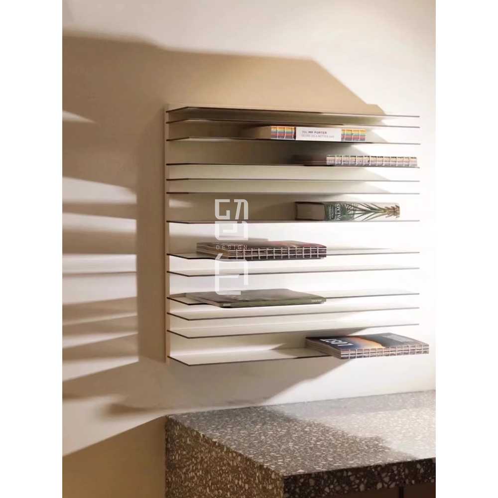 까치 선반 스펙트럼 책장 인테리어 감성 철제 수납 화이트 60x60cm (16kg) - 상세 이미지 4