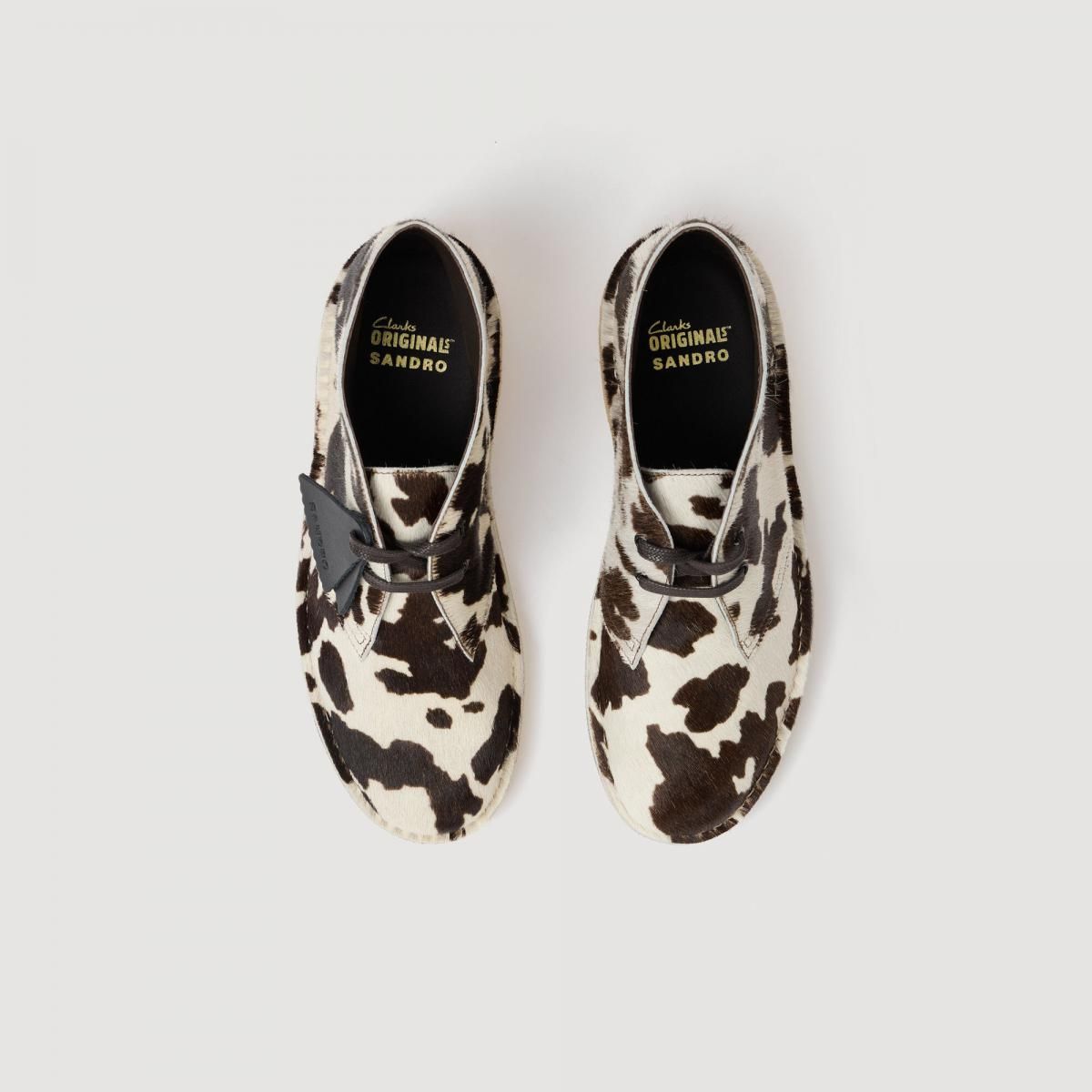 산드로 애니멀 프린트 퍼 데저트 부츠 SFACH01348_A394 BROWN / WHITE - 상세 이미지 3