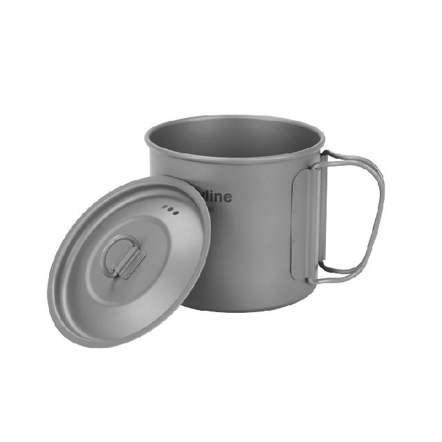 스노우라인 티타늄 머그컵 캠핑 등산 백패킹 아웃도어 초경량 휴대용 컵 600ml, 그레이 - 상세 이미지 2