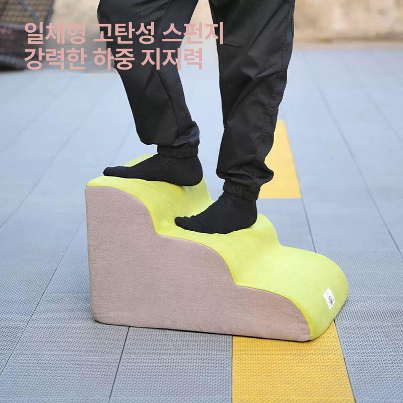 논슬립강아지계단 낮은 휴대용 3단 2단 4단 슬개골보호 2층 하늘색 40x40x30 - 상세 이미지 4