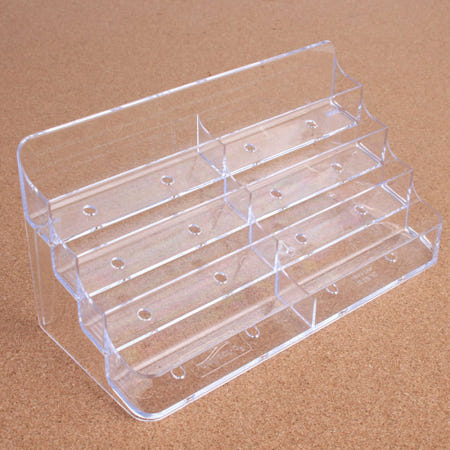 혜명몰협력사 [혜명마트] 명함꽂이 8단 투명 미니멀 데스크 부동산 포토카드