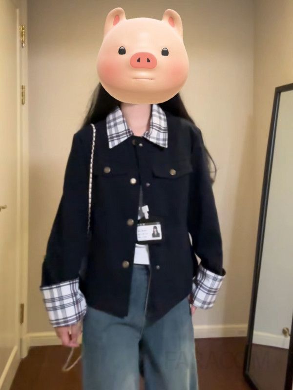 가을 여성 체크 롱 자켓 독특한 디자인의 캐주얼 아우터 오버핏 스타일 초가을 착용감 편안한 트렌디한 하객룩 모던 감성 - 상세 이미지 2