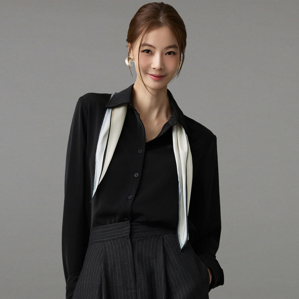 메시제이 크링클 셔츠 블라우스 4종 빅사이즈 여성 링클프리 하객룩 면접 루즈핏 구김없는원단 가을 여자 - 상세 이미지 3