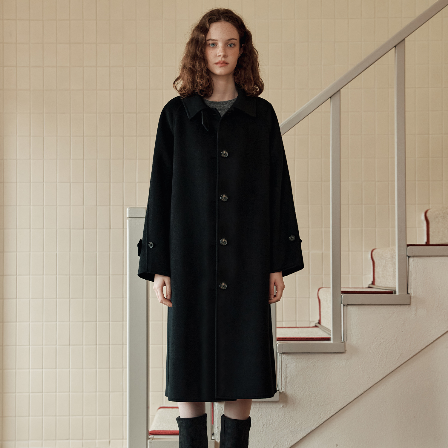 [제로스트릿] [2컬러] 핸드메이드 메이플 울 롱 코트 HAND MADE MAPLE WOOL LONG COAT