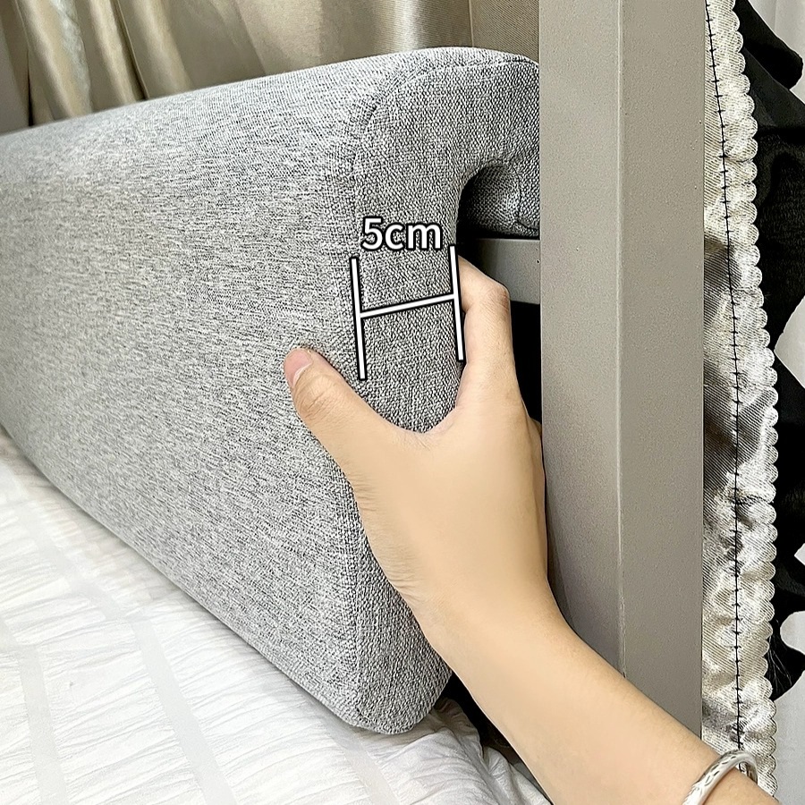 침대가드 침대 난간 쿠션 가드 낙상방지 등받이 안전 걸이형 회색 린넨 80cm 25cm - 상세 이미지 4