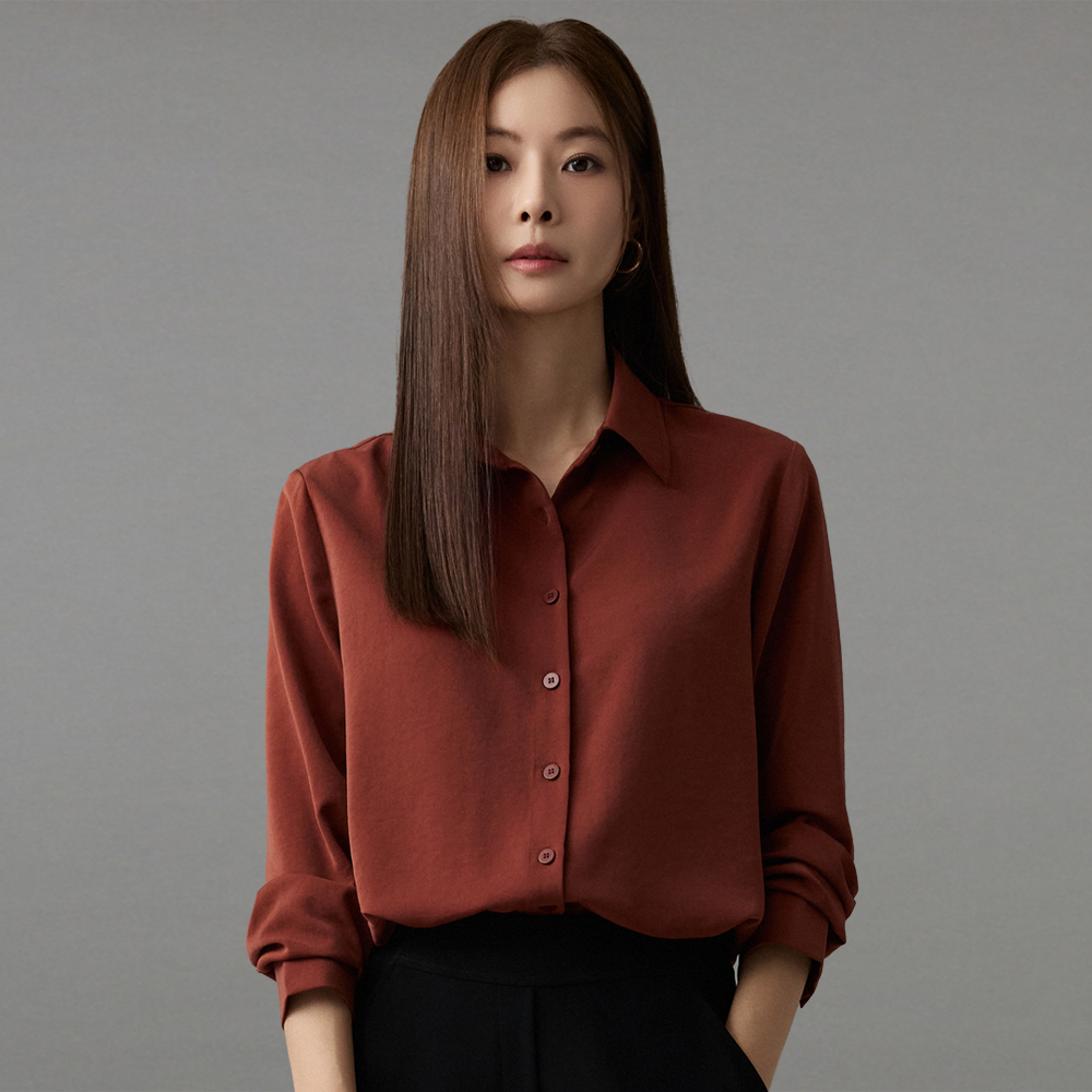 메시제이 크링클 셔츠 블라우스 4종 빅사이즈 여성 링클프리 하객룩 면접 루즈핏 구김없는원단 가을 여자 이미지 6