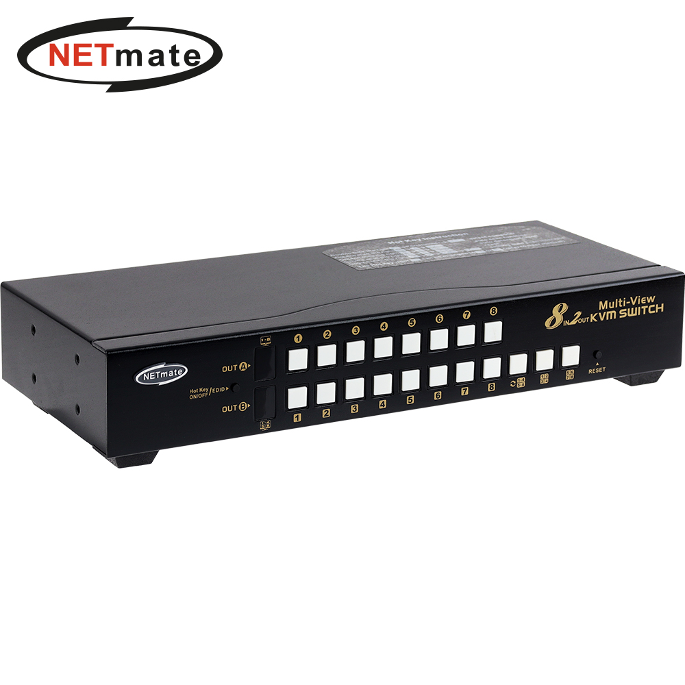 강원전자 넷메이트 Multi-View 듀얼 4K HDMI KVM 8:1 스위치(USB) NM-HKM4308D - 상품 이미지