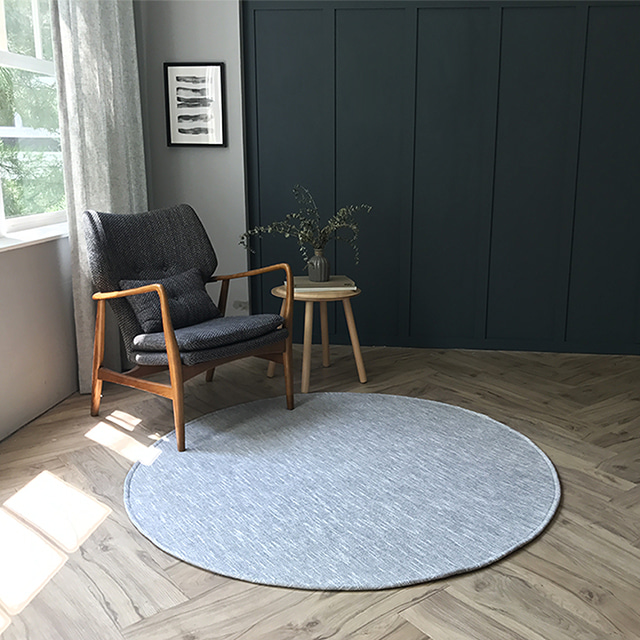 쟈가드 트위드 원형 러그 4컬러 5사이즈 국산 슬럽사 사계절 라이트그레이, 200cm